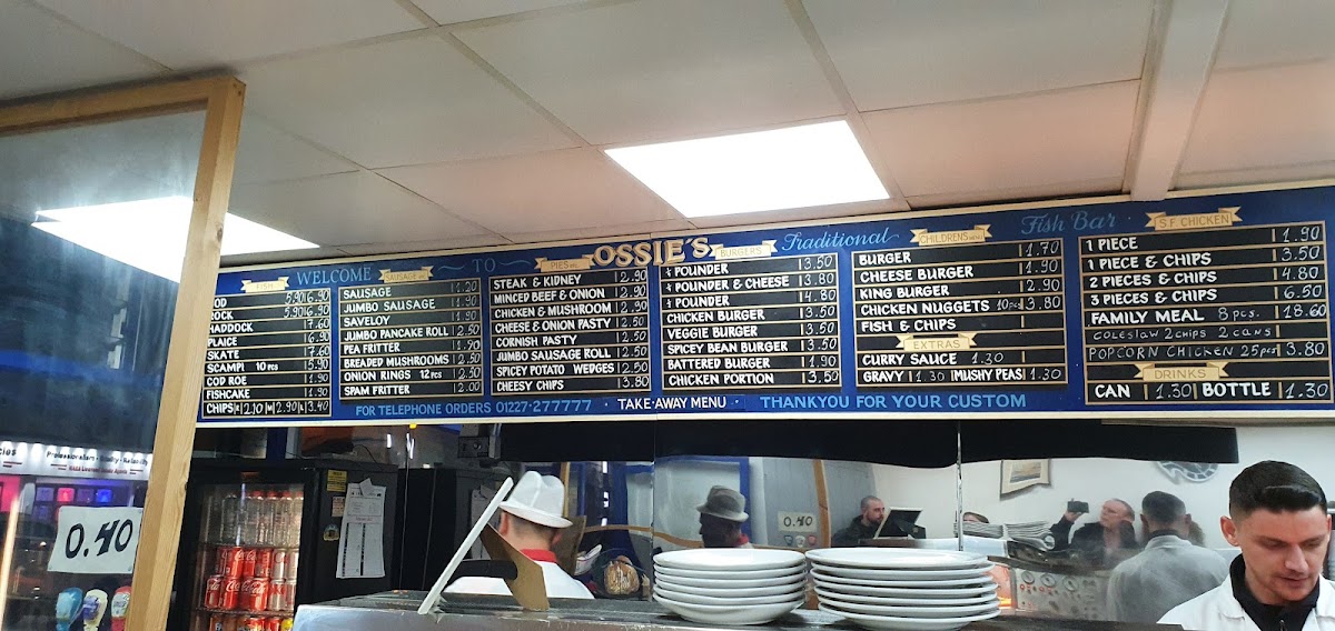 Ossies Fish Bar Whitstable Menu - Image 1
